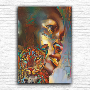 Lice devojke sa leopardom