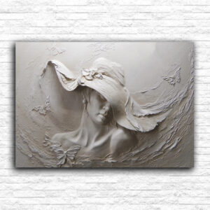 Reljef devojke sa šeširom