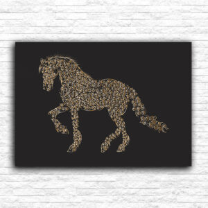 Silueta konja, tačkice