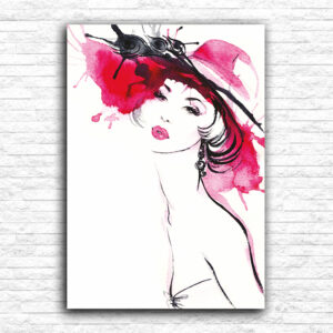 Ilustracija sa crvenim šeširom