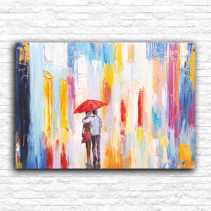 Par sa crvenim kišobranom