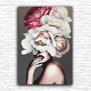 Devojka sa cvećem na glavi