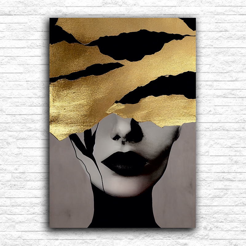 Lice devojke sa zlatom